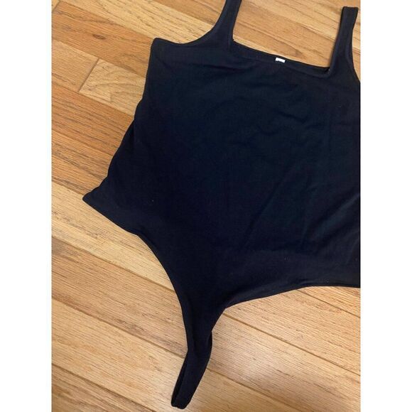 NWOT BP. Women's Black Sleeveless Bodysuit Square Neck cheeky bodysuit size XL - Picture 2 of 8